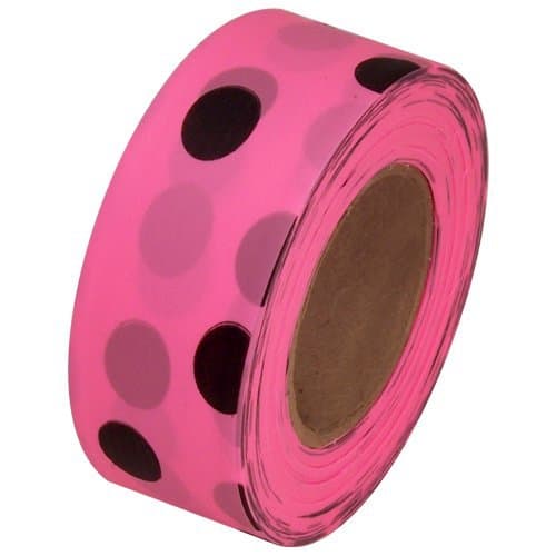 Polka Dot Flagging Tape 1-3/16" Non-Adhesive Plastic Ribbon