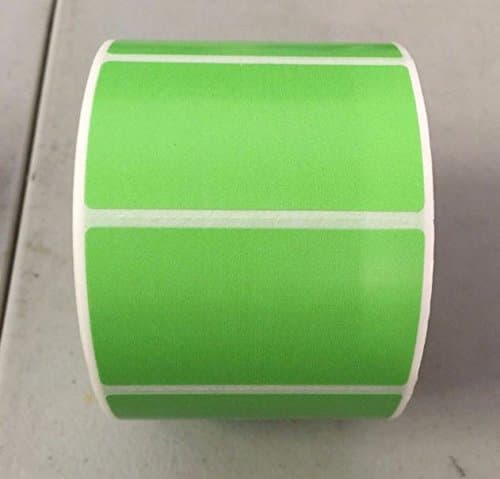 5 Rolls 2.25 x 1.25 Direct Thermal Labels Green 1000 Labels Per Roll Printer Compatible 1" Core