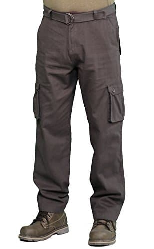 Outback Rider Men's Solid Twill Cargo Pant, Charcoal, Size 36x32