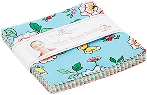 Nadra Ridgeway Mon Beau Jardin 5" Stacker 42 5-inch Squares Charm Pack Penny Rose Fabrics