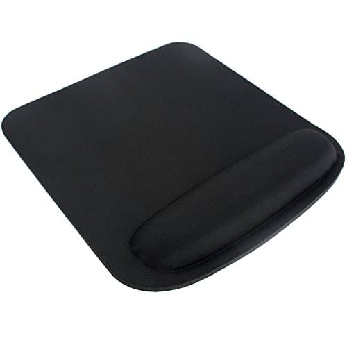Kobwa(TM) Square Shape Thick Foam Cloth Wrist Rest Mouse Pad Mice Mat,Black With Keyring