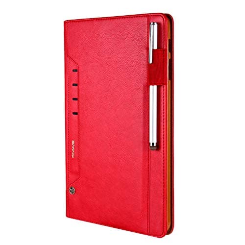 Galaxy Tab S4 10.5 PU Leather Case, YiMiky Slim Magnetic Book Cover with Stand Business Style for Men Smart Stand Case Cover for Samsung Galaxy Tab S4 10.5 inch SM-T830/SM-T835 2018 - Red