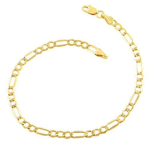 14K Gold Filled Figaro Bracelets Available in 7.5" and 8.25" (8.25, 1.8 mm)