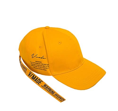 Colorblock Hip Hop Strapback Baseball Cap Adjustable Long Strap Outdoor Sunhat Snapback Hat Peaked Hat For Men Women (Yellow)