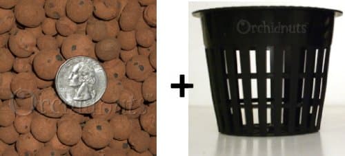 3 Inch Net Pot (6 Pack) and Clay Pebbles (2 Pounds) Combo