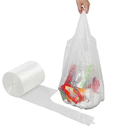 Obston 4 Gallon White Wastebasket Liners Handle-tie, 105 Counts