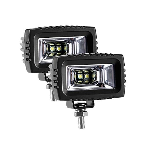 2pcs 20W LED Square Work Light Spot and Flood Lamp For Trucks and Off Road Vehicle Lighting, 1000LM, 6000k, IP67 Waterproof