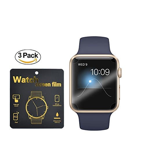 Apple iwatch 42mm Smart Watch Screen Protector [3Pack] Thierfy [Scratch Resistant][Clear HD][Anti-Bubble] Screen Protector for For Apple Watch 42mm (Series 1/Series 2)
