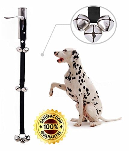 Xbells Dog DoorBell for Potty Training Durable & Adjustable Hanger Strap with 3 Pet Friendly Bells for Housebreaking Home Dog Training No Barking & Door Scratching for Puppies Large Dogs & Pets
