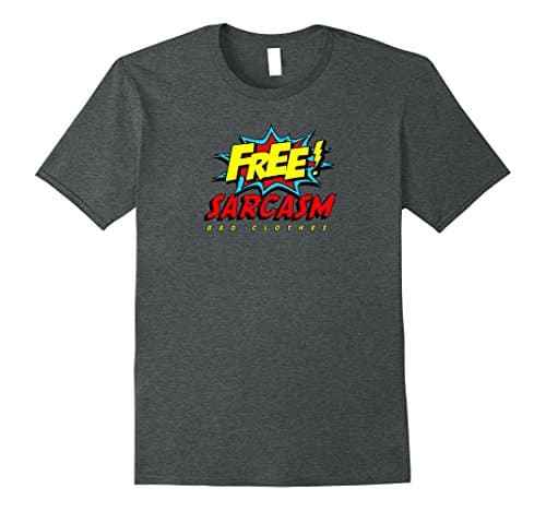 Mens "Free Sarcasm" Tee XL Dark Heather