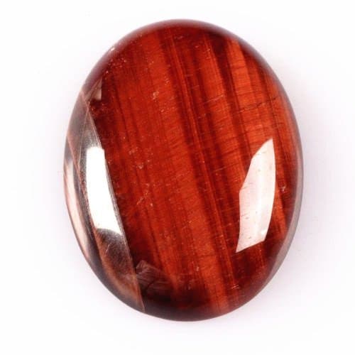 40x30mm Oval Cabochon CAB Flatback Semi-Precious Gemstone Ring Face (Red Tiger's Eye)