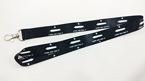 Come And Take It Black Texas Lanyard/keychain with clip for keys or id badges. (10 Lnyards)
