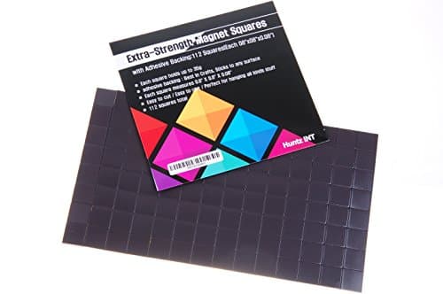 Flexible Magnet Squares with Adhesive Backing:112 Squares(Each 08"x08"x0.08")