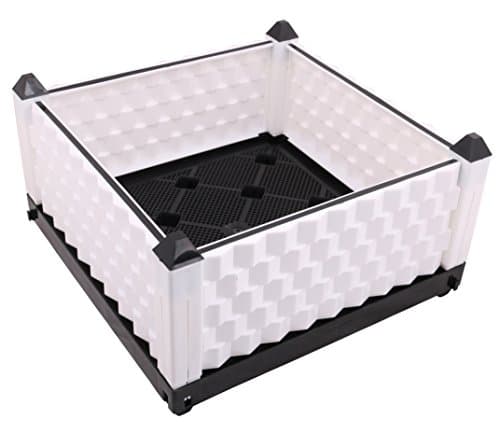 ECLV Vegetable Flower Planter Raised Garden Bed Balcony Backyard DIY Planting Box,Combined Models (White)