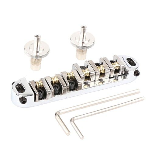 Chrome Roller Saddles Tune-O-Matic Style Bridge for Les Paul LP Guitar