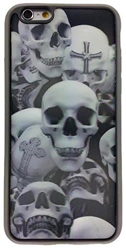 3D Hologram iPhone 6 and 6s 4.7 inch Skull Thin Flexible TPU Case Shock Absorb Impact Protection Cover Quick and Easy Install Snap On and Off for Perfect Fit Slim Lightweight