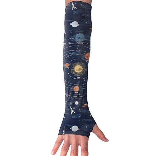 Supernova Solar System Navy Arm Sleeves UV Protection For Men Women Youth Arm Warmers For Cycling Golf Baseball Basketball