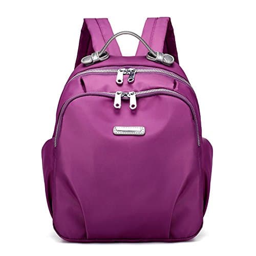 PILER Wome's Canvas Backpack Travel Schoolbag Backpack Large Capacity Rucksack Shoulder School Bag Mochila Escolar (purple)