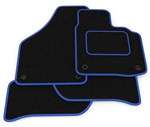 (X110:CT65) 4 Piece Land Rover (2009-2013) Range Rover Sport Car Mat Set Black Carpet Blue Trim