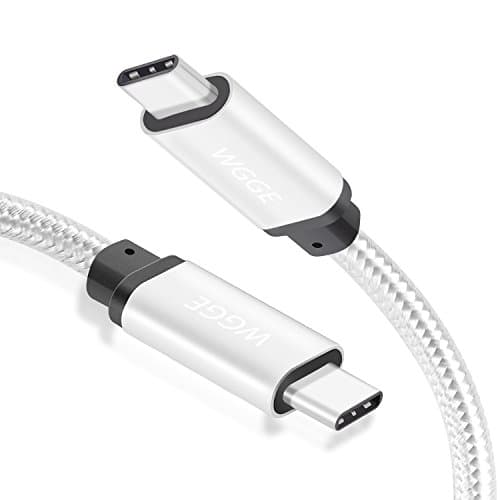 WGGE Metal USB C 3.1 Type-C to USB C 3.1 Type-C Cable Nylon braiding Fast Charger, Using for MacBook Pro,HTC 10, LG G5 V20, Nintendo Switch, Nexus 6P/5X, Google Pixel and More (10 feet)