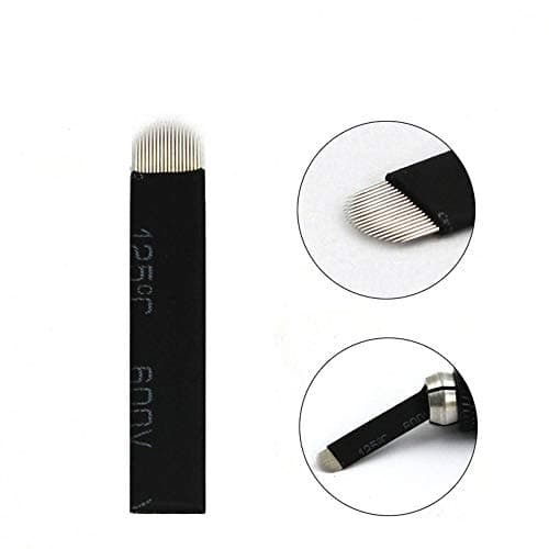 Microblading Needles - 50pcs Permanent Makeup Manual Eyebrow Tattoo Needle Microblading Blades Needles for Microblading Supplies,Microblading Kits