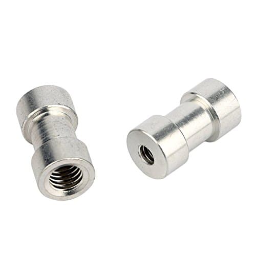 Photo Studio Screw 1/4" to 3/8" Tripod Screw Mount Converter Adapter Flash Light Stand Camera Spigot Accessories (Pack of 2)