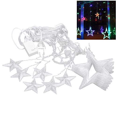 Christmas String Lights LED Stars Hanging Xmas Tree Curtain Night Lights DIY Party Home Decor