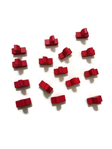YorksGamePieces Red Ships Expansion Replacement Player Pieces