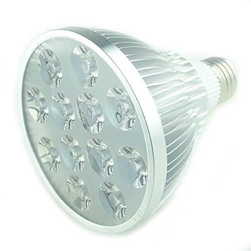 QUANS E26 12W UV Ultra Violet LED Bulb Spotlight for Curing Glue Blacklight Fishing Aquarium Glow in The Dark Special Effects 30 Degree Light Lens (Par30 12W 30°)