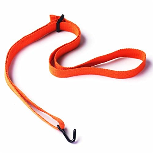 UBETA Clip On Strap for Ukulele Solid color Japanese style adjustable length 100% cotton - Orange