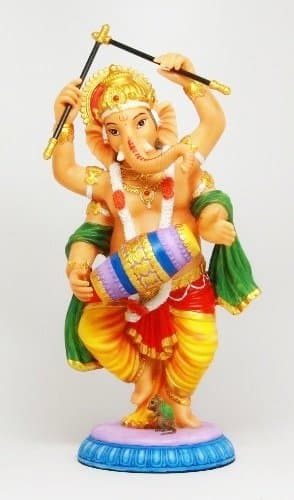 9 Inch Dancing Ganesha Deity Statue Hinduism Decor Eastern Elephant God Figurine
