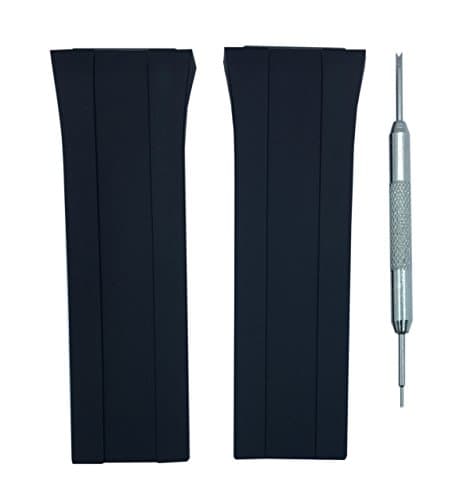 Black Rubber Watch Band Strap 27mm For PRSH Design - Free Spring Bar Tool
