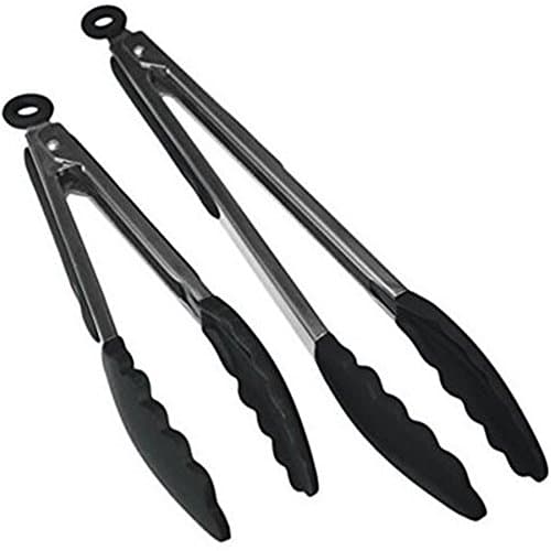 2 pcs/set Silicone Bread Clamp Tongs Multi-functional Non-Stick Food Clip BBQ Cooking Tool Kitchen Accessories For Barbecue (9inch&12inch)