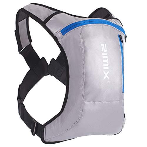 DHFJKK Cycle Backpack,Multifunctional Lightweight Running Backpack Cycling Daypack with LED Energy Light for Running Biking Unisex,Silver