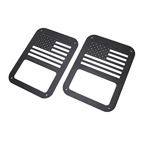 Vmotor Tail lamp Tail light Cover Trim Guards Protector for Jeep Wrangler Sport X Sahara Unlimited Rubicon 2007-2017