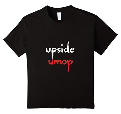 Kids Creepy Upside Down Nerd 2017 Graphic Shirt 8 Black
