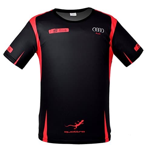 Audi S Line Quattro Black Red T Shirt