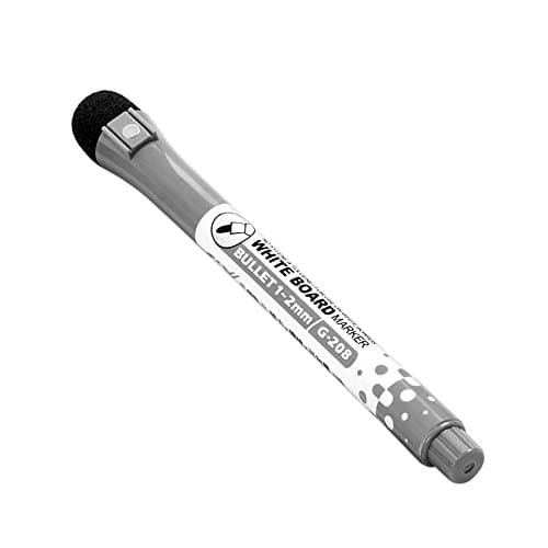 Adsorbable Dry Erase Markers Whiteboard Pen With Eraser Cap & Magnet 12-Pack Black