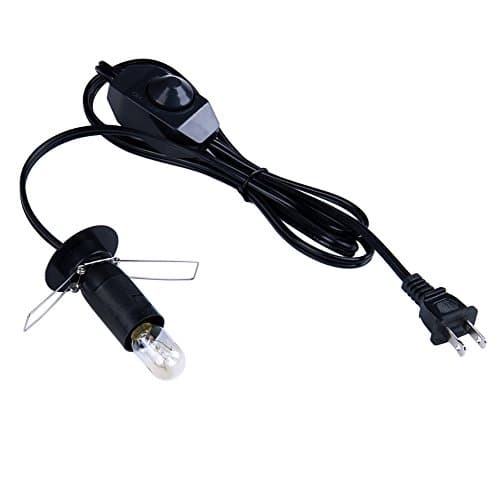 Himalayan Salt Rock Lamp Cord Original Replacement with Dimmer Switch with One Round Bulb, Black