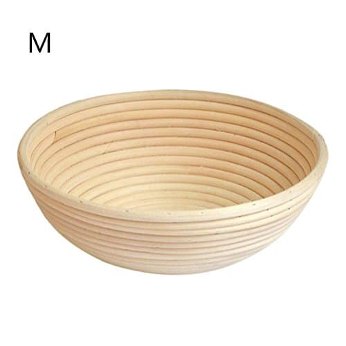 Chifans Round Natural Rattan Bread Proofing Basket Professional Bread Proving Bowl Banneton Proofing Basket