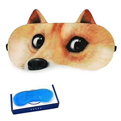 DUNAN Silk Eye Mask Soft Eye Bags Adjustable Sleeping Blindfold for Kids Girls Adult for Yoga Traveling Sleeping Party Hot steam eye mask [Ice patch]166