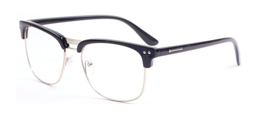 Outray Vintage Classic Half Frame Semi-Rimless Retro Clear Lens Glasses