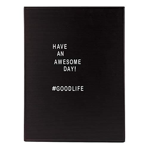 Dresz Retro Letter Board with Mounting Hooks, Black, 60.7 x 45.3 x 3 cm