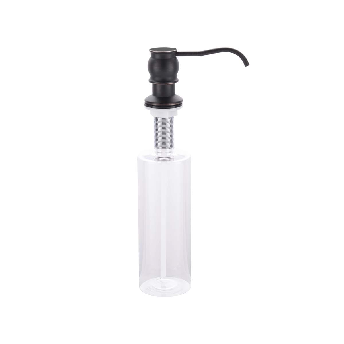 APPASO 17-Ounce Solid Brass Kitchen Dish Soap Dispenser Oil Rubbed Bronze- Large Capacity- 480ml Bottle Built in Hand Sink Pump,Sink Soap Dispensers Replacement-3.15 Inch Threaded Tube