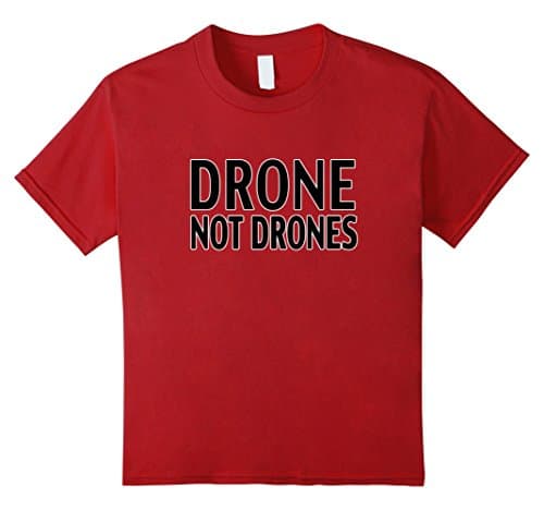 Kids DRON NOT DRONES T SHIRT 12 Cranberry