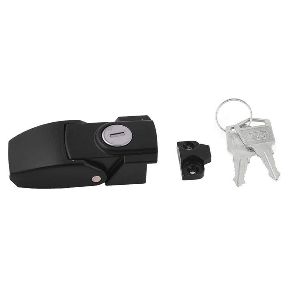 Cylinder Lock Cabinet Black Coated Metal Hasp Latch Toggle Lock W Two Keys