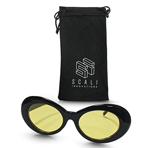 Clout Goggles Retro Round Bold Oval Mod Vintage Thick Frame Kurt Cobain Sunglasses