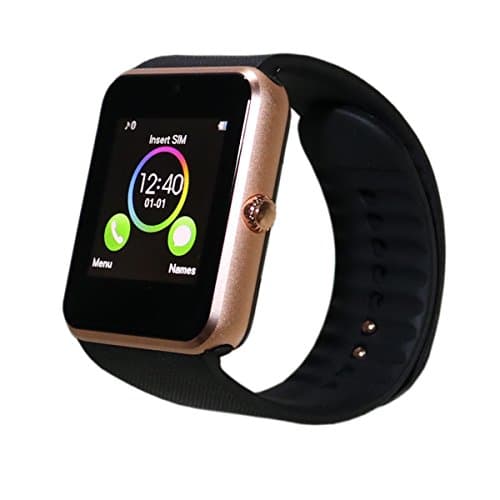 AmYin Bluetooth Android Watch Phone G83 (Black_Gold)