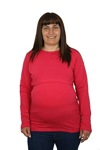Maternity Nursing Breastfeeding top t Shirt Raspberry or Indigo Sizes 4 6 8 10 12