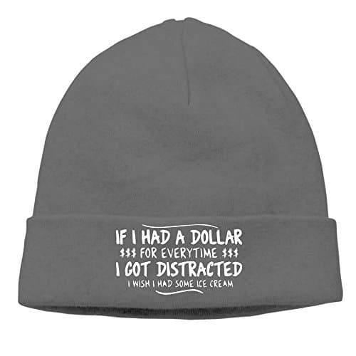 RichardLyons Men If I Had A Dollar For Everytime Cool Jogging DeepHeather Beanies Cap Hat